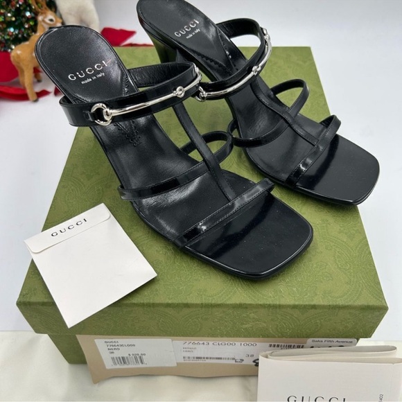 Women's Gucci, leather Horsebit sandals 
Size 38 
Made in Italy - Picture 1 of 9